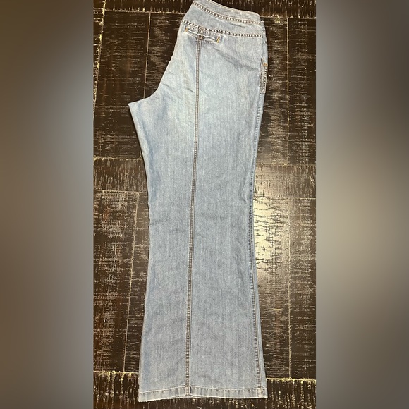 Lane Bryant retro wide leg bell bottom trouser jean seam detail 20W TALL - Picture 4 of 9